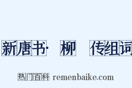 新唐书·柳珪传组词是什么意思的图片